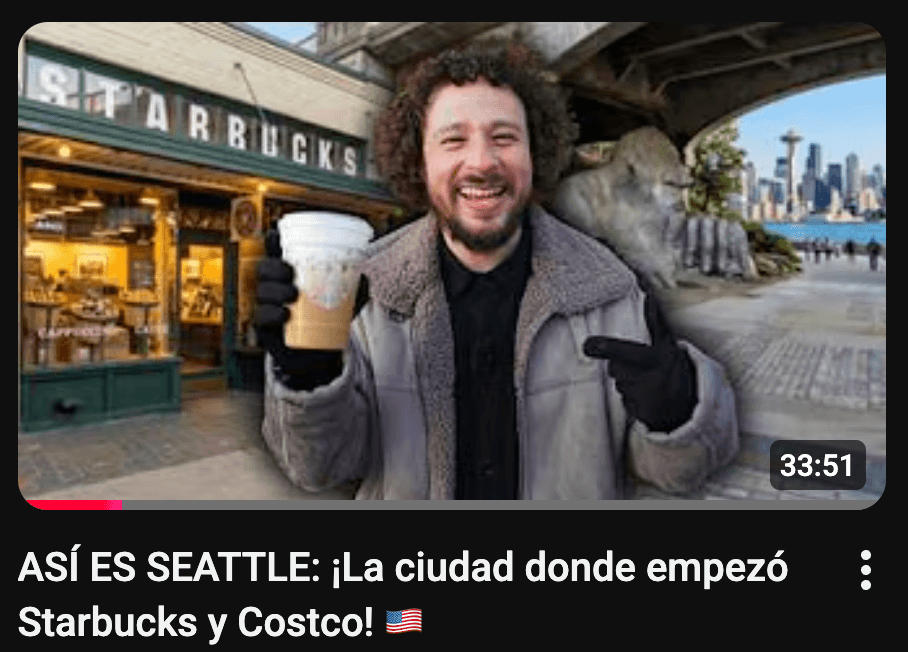 A Spanish YouTube video saved in LeapFrog.